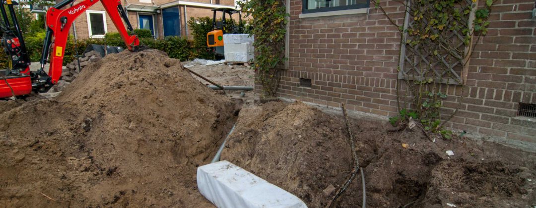 Aanleg van Hydroblob in tuin van woning Amsterdam Weerproof