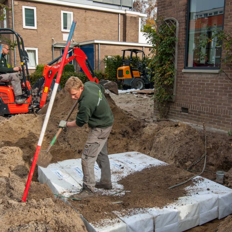 Hydroblob wordt aangelegd voor opvang extreme neerslag Amsterdam Weerproof