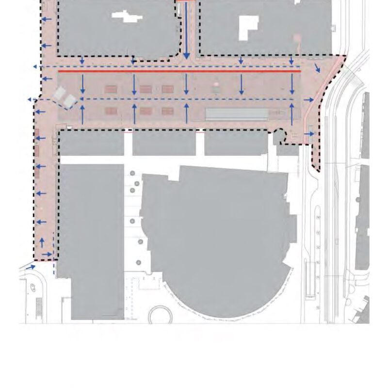 Kaart van herinrichting Waterlooplein Amsterdam Weerproof