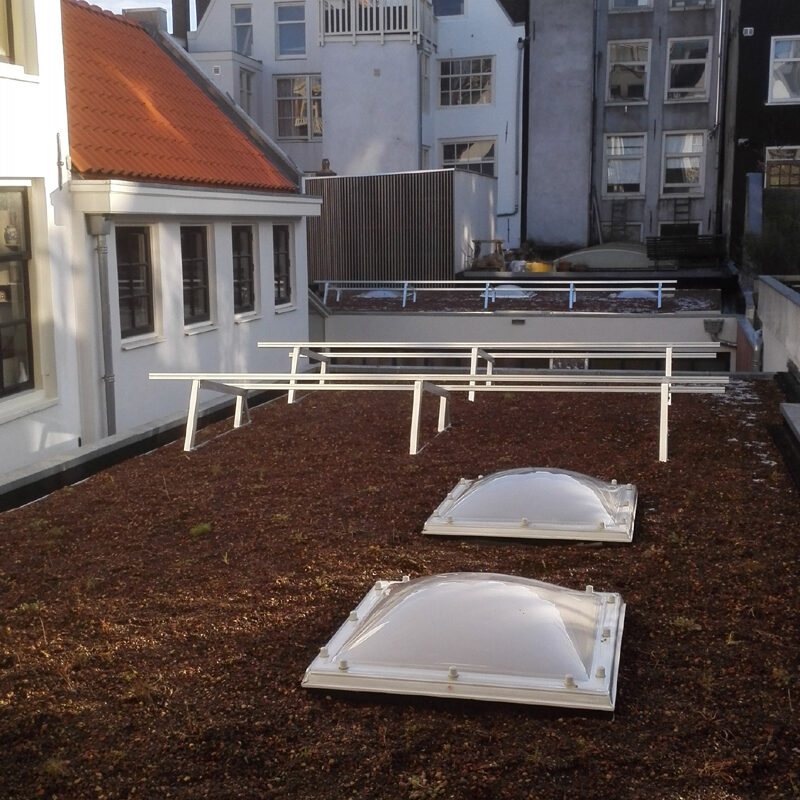 BloemDwars groen dak met zonnepanelen Amsterdam Weerproof