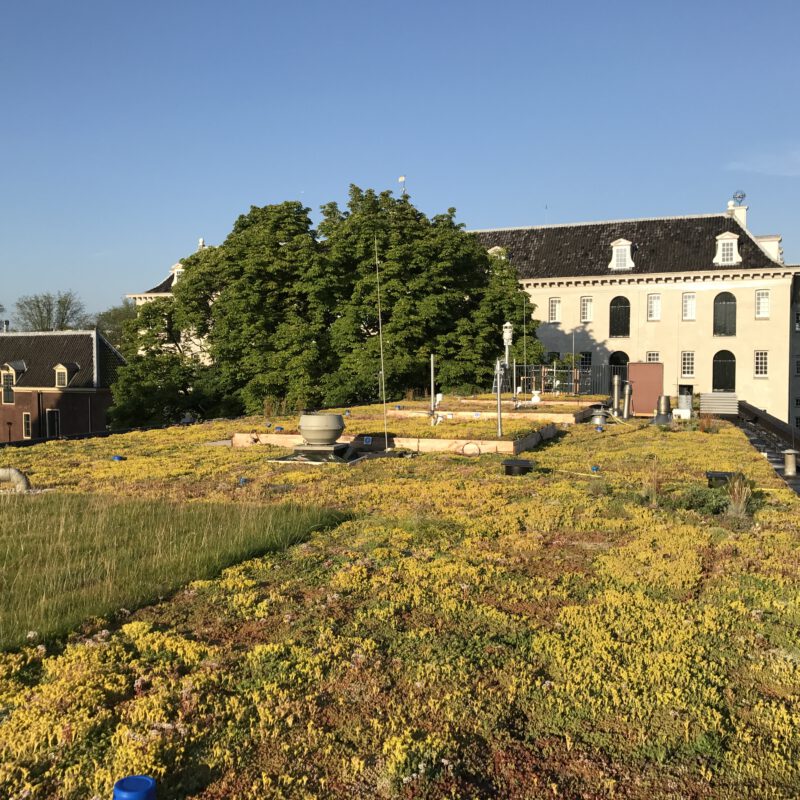 Slim dak van Smart Roof naast Scheepvaartmuseum Amsterdam Weerproof