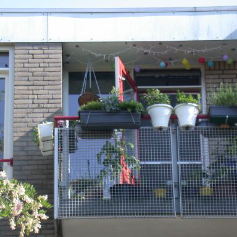 Groen balkon met planten voor regenopvang Amsterdam Weerproof