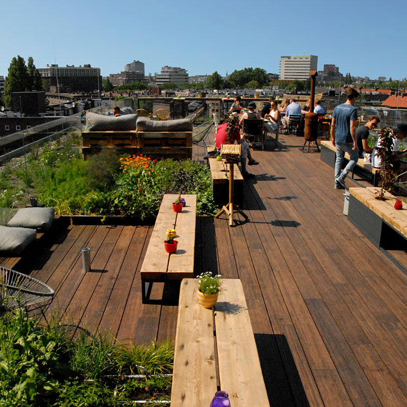 Dakterras Hotel Casa Amsterdam Weerproof