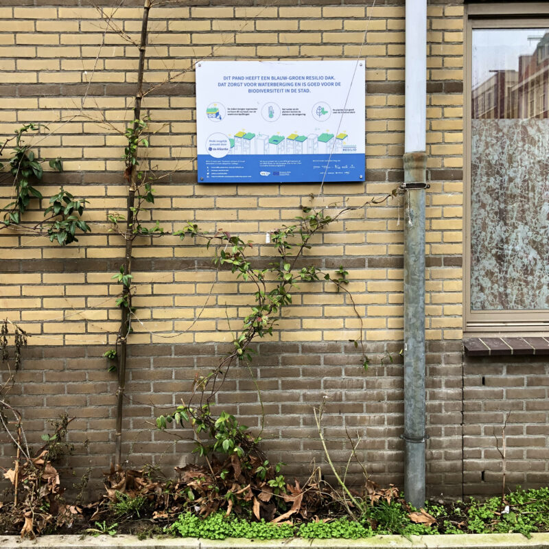 RESILIO bord boven geveltuin Amsterdam Weerproof