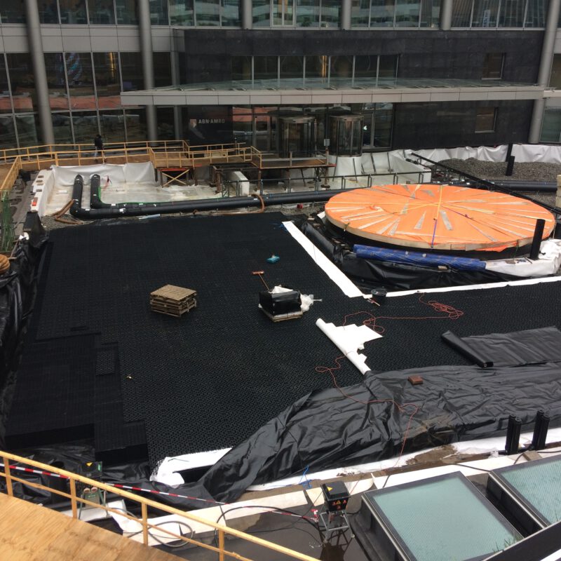 Aanleg Circl groene oase op de Zuidas Amsterdam Weerproof
