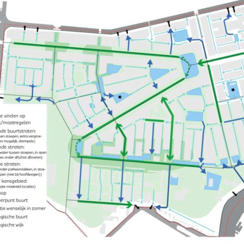 Kaart herinrichting Rivierenbuurt Amsterdam Weerproof
