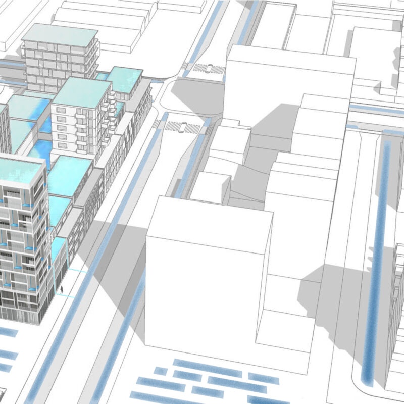Verticaal landschap in Amsterdam Noord Amsterdam Weerproof