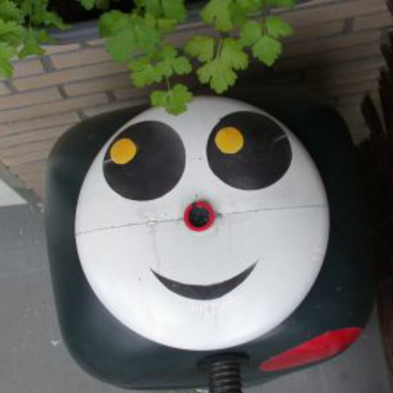 Regenton met gezichtje voor regenwateropvang Amsterdam Weerproof