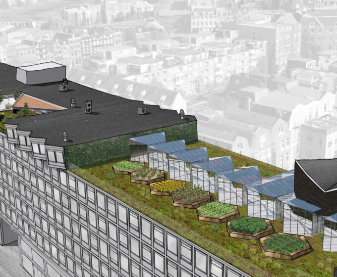 Daktuin boven op Zoku Amsterdam Weerproof