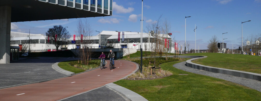 Grasheuvel met infiltratiekratten NHow Hotel Rai Amsterdam Weerproof