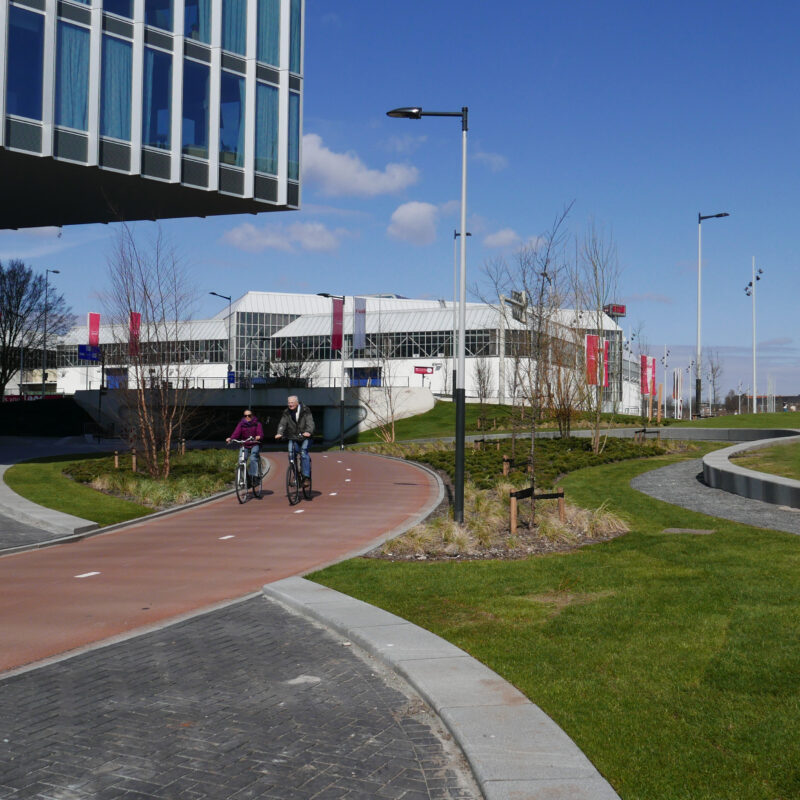 Grasheuvel met infiltratiekratten NHow Hotel Rai Amsterdam Weerproof