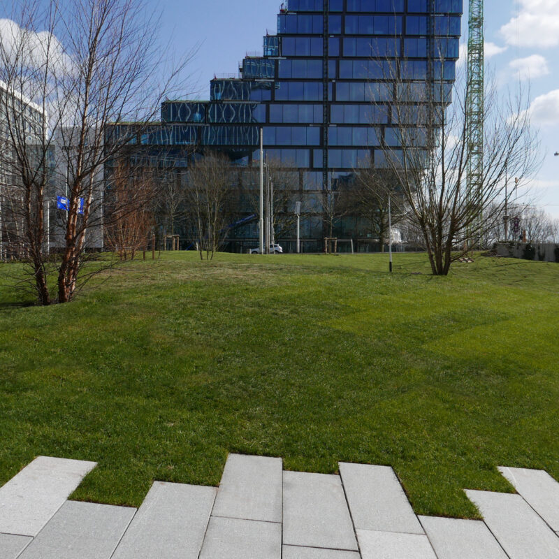 Grasheuvel met infiltratiekratten NHow Hotel RAI Amsterdam Weerproof