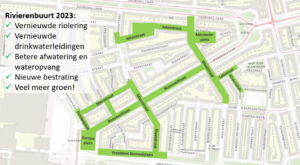 Kaart werkzaamheden Rivierenbuurt 2018-2023