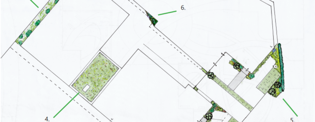groen schets ontwerp van straat op bedrijventerrein Donauhoek Amsterdam Weerproof