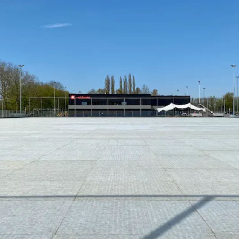 Rockflow waterberging onder sportveld in Tuindorp Oostzaan Amsterdam Weerproof