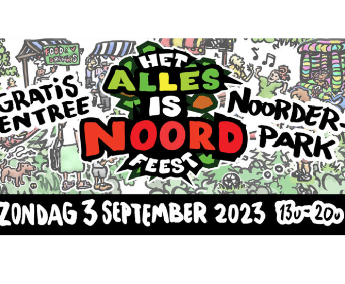 Het Alles is Noord Feest 2023 poster Amsterdam Weerproof