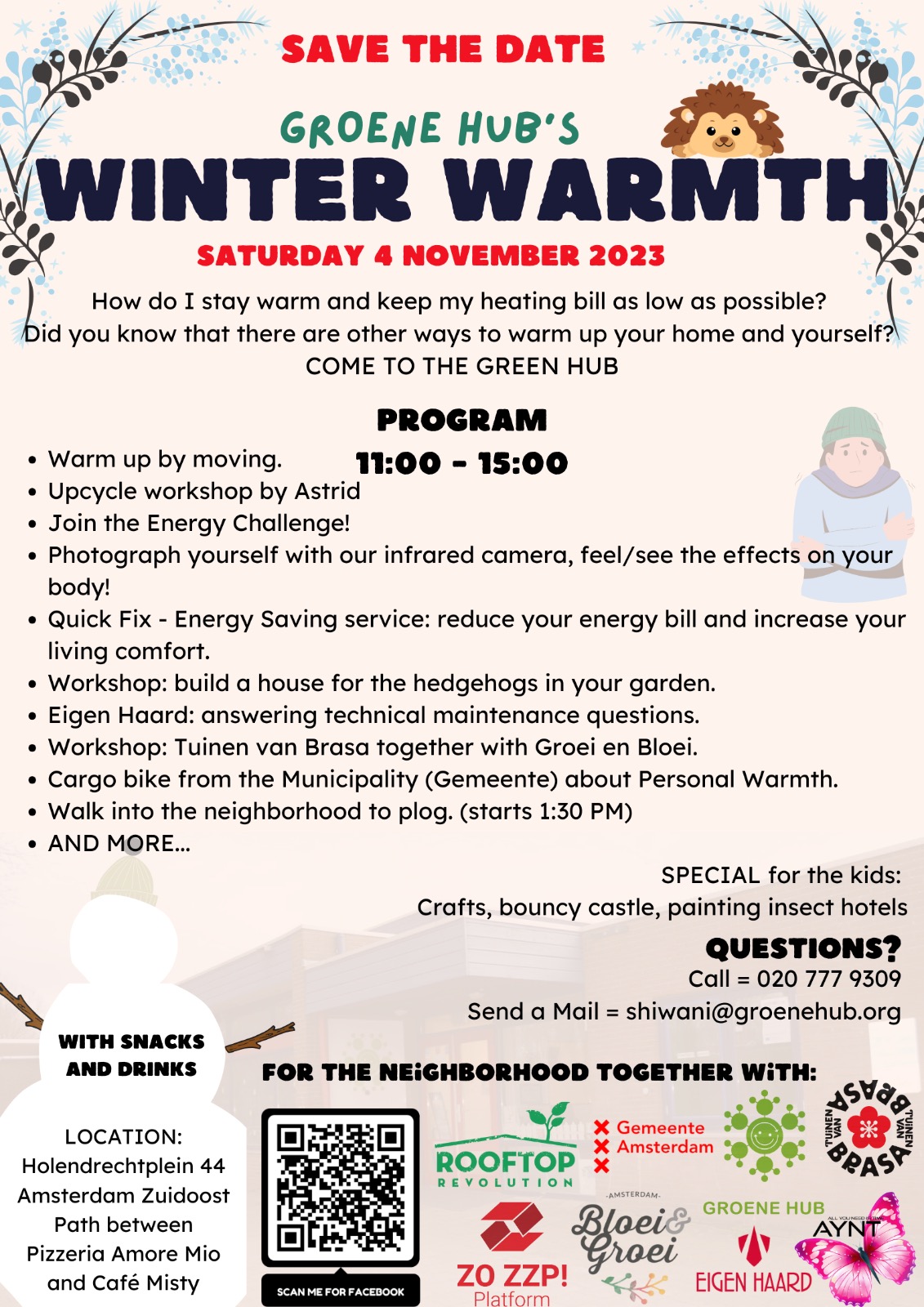 Poster, Groene Hub, evenement, Winter warmth