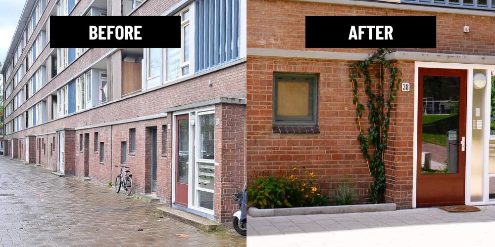 Geveltuinen before after