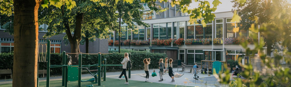 page breaker schoolplein